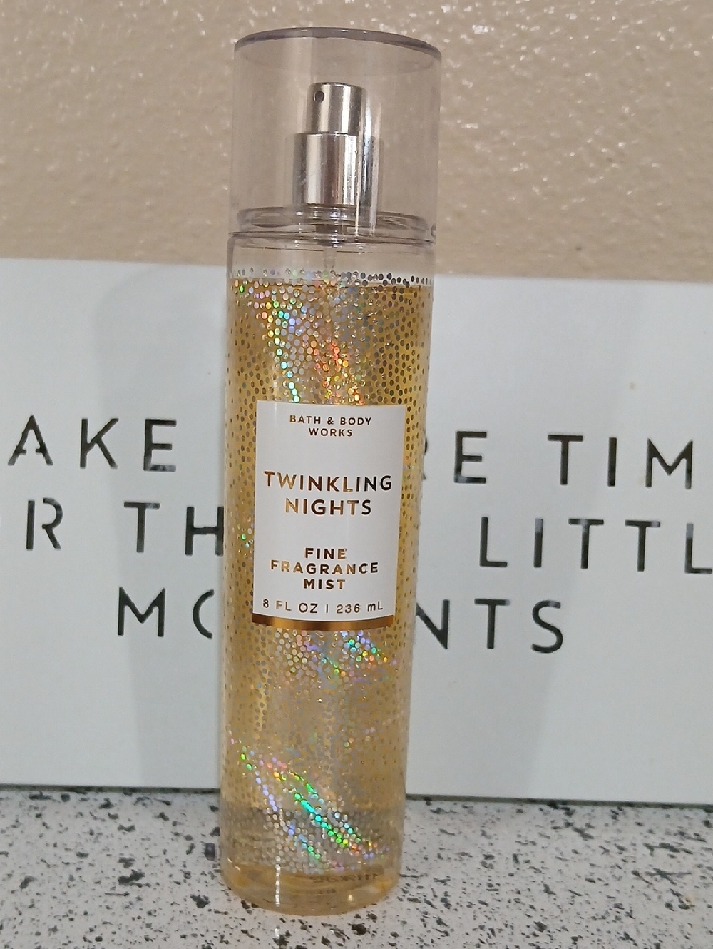Bath & Body Works Gold Holographic Twinkling Nights Fine Fragrance Mist